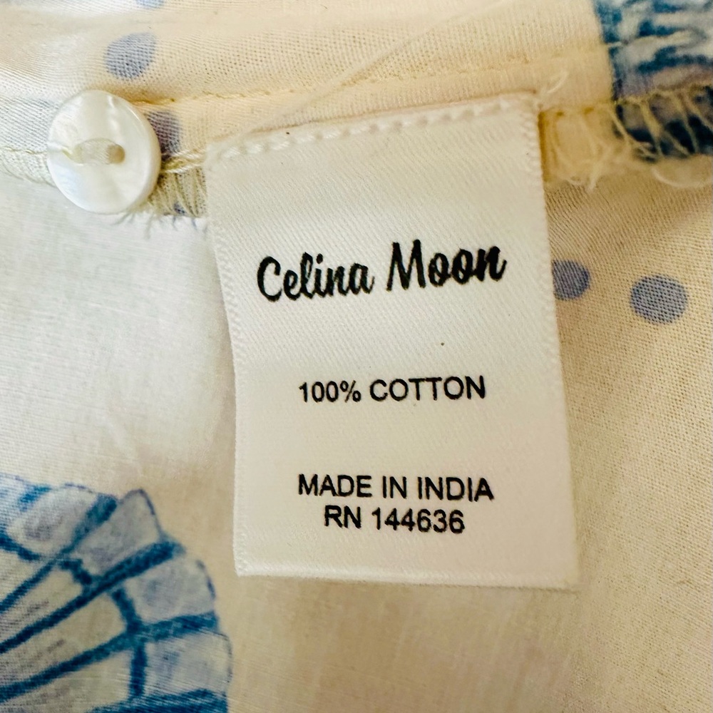 Tuckernuck’s CELINA MOON Seashell Dress S Midi Beach Resort Luxury Vacation - Picture 10 of 13